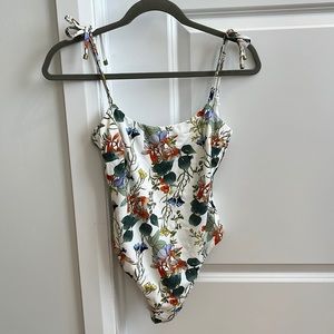 Vitamin A Floral Print One Piece Bathing Suit